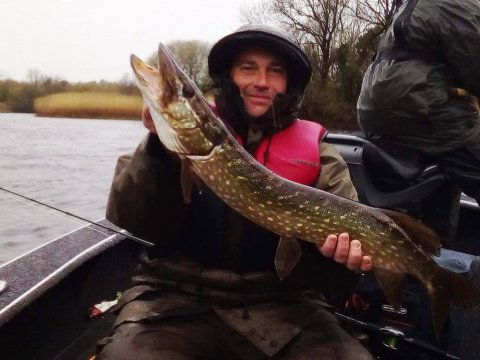 Jérôme LECLERC with his first Pike also caught using Jerk bait